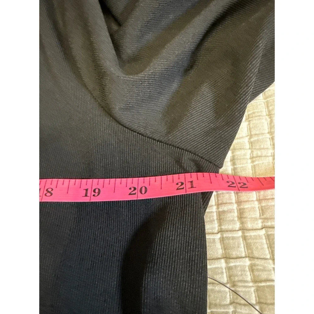Eloquii‎ Black Draped Overlay Midi Dress 18/20 NWT Minimalist Career Workwear